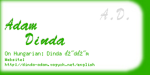 adam dinda business card